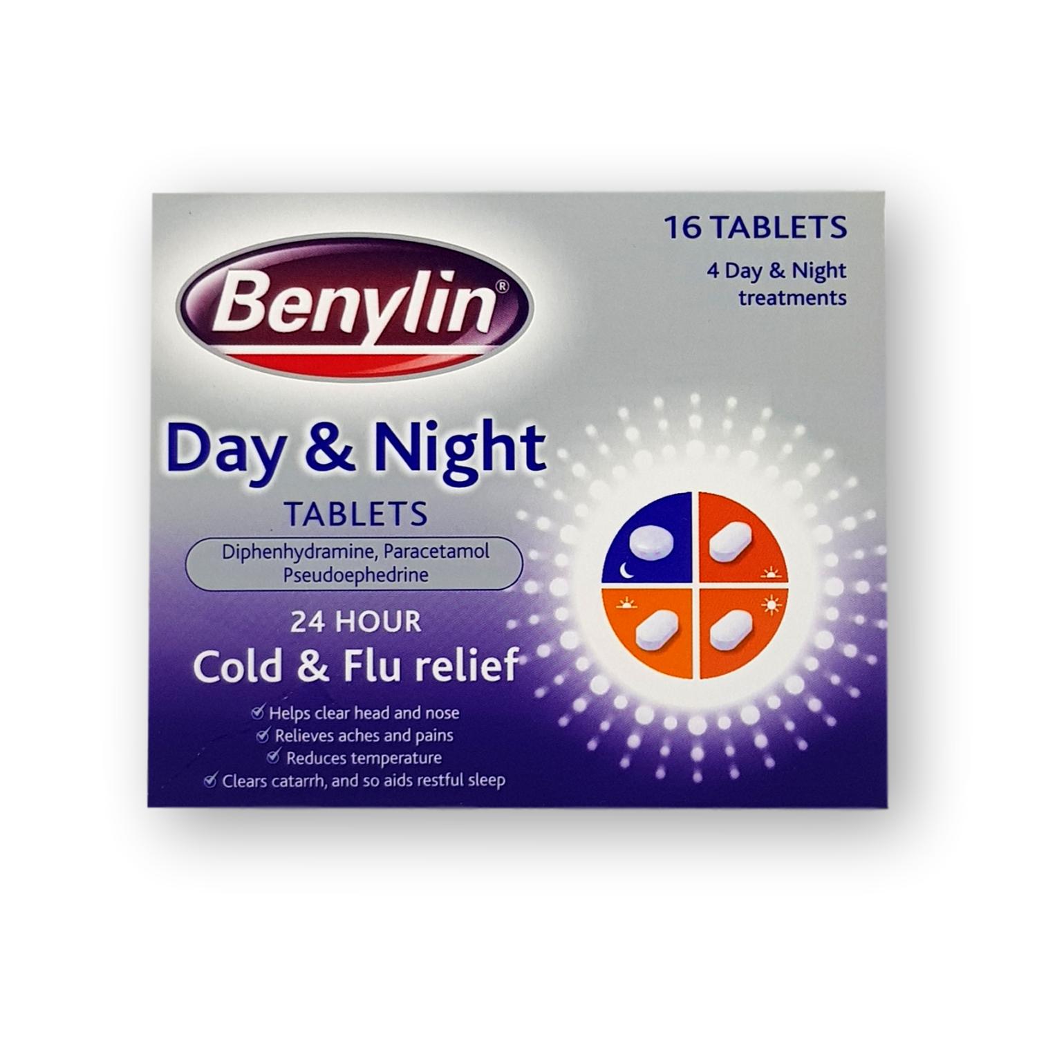 Benylin Day & Night Tablets 16’s – Welfare Pharmacy UK