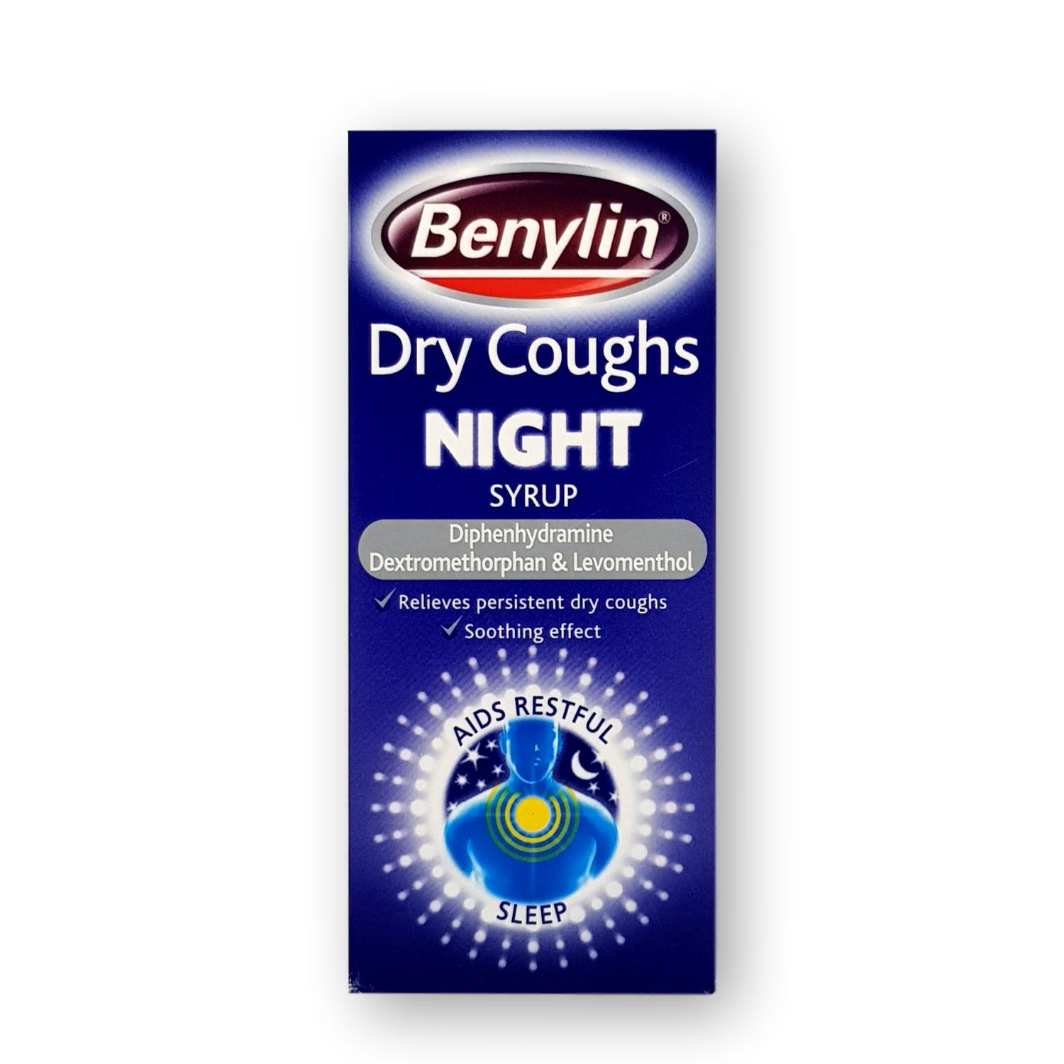 Benylin Dry Coughs Night Syrup 150ml – Welfare Pharmacy Uk