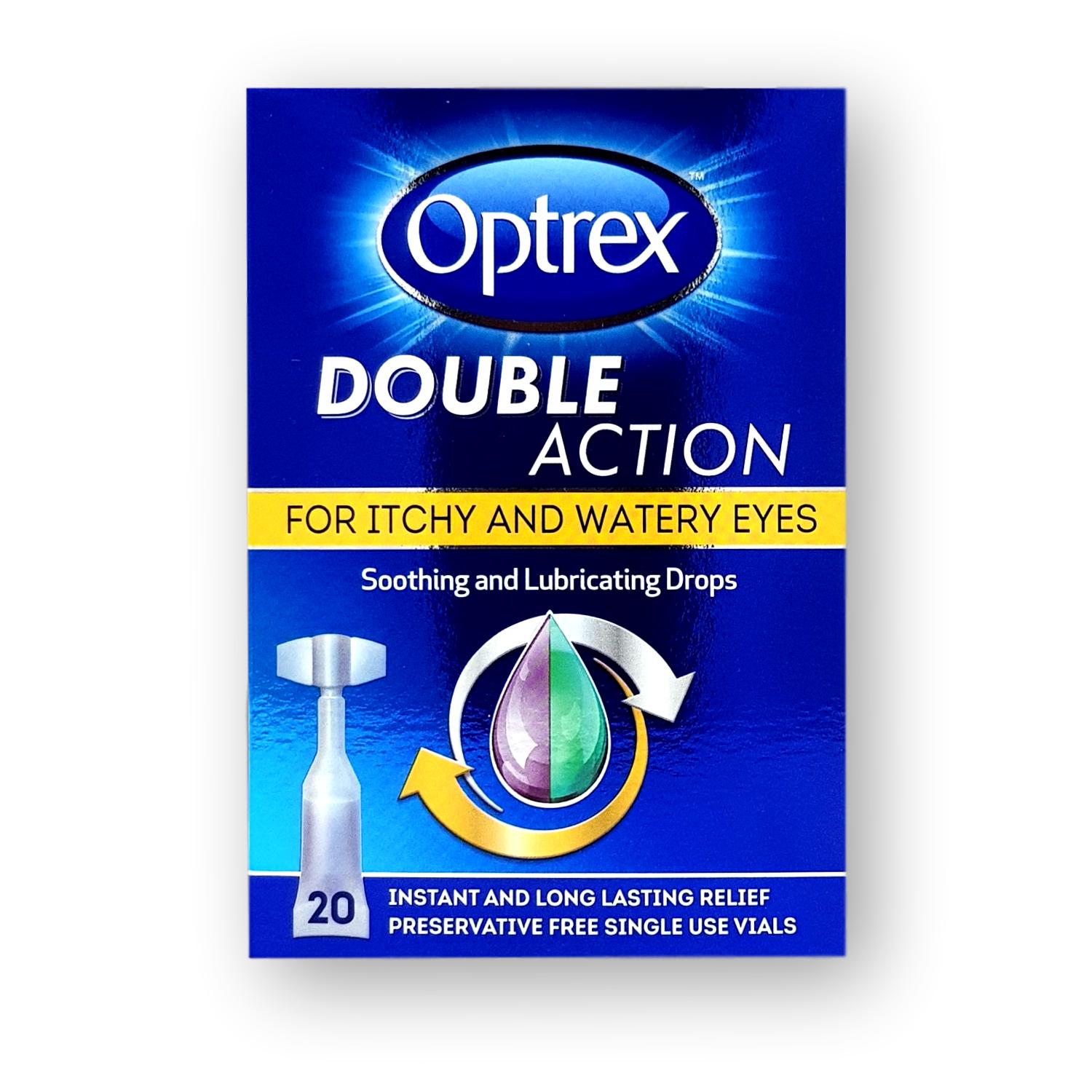 Optrex Double Action For Itchy And Watery Eyes Drops 0.5ml Single Use ...